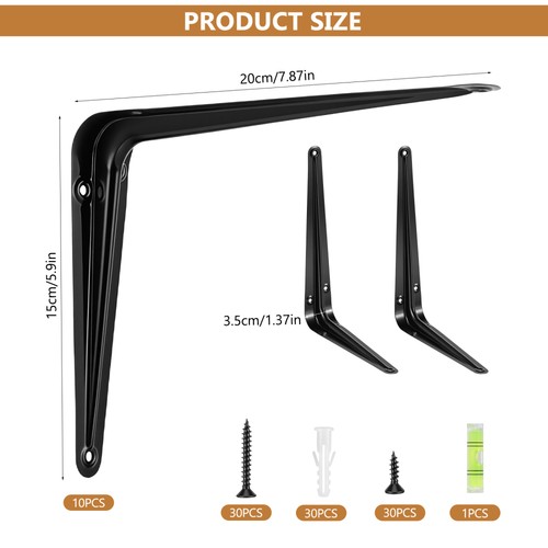 10pcs shelf brackets 10 - 8", 10"