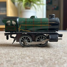 Vintage Hornby Train, Type 20, 60985 Meccano Bottle Green Tin Clockwork