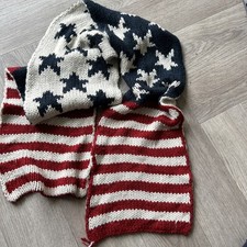 Ralph Lauren Knitted USA Stars & Stripes Scarf Amazing Item