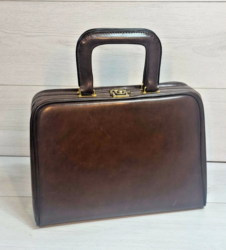 Vintage 1970s brown vanity - vintage,