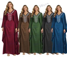 Women kaftan abaya satin - women's,