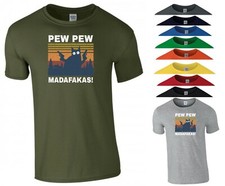 Pew Pew Madafakas T Shirt Cat Lovers Funny Rude Joke Birthday Gift Men Tee Top