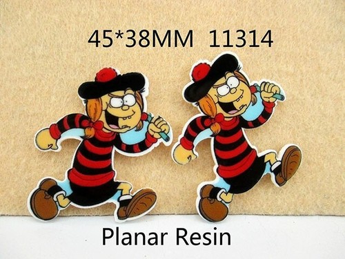 Flat back resin minnie the - back,
