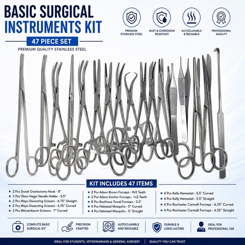 Basic surgical instruments kit - instruments,