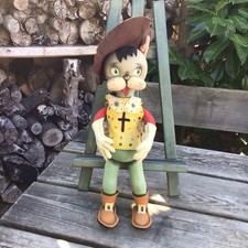 Rare Vintage Felt Toy Doll Stuffed Animal Puss In Boots By Mari Pepa Mendoza