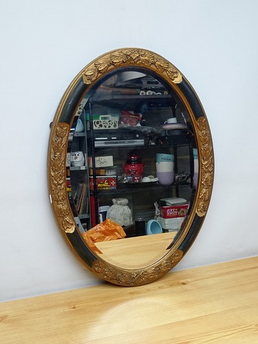 Vintage oval gilt plaster - oval,