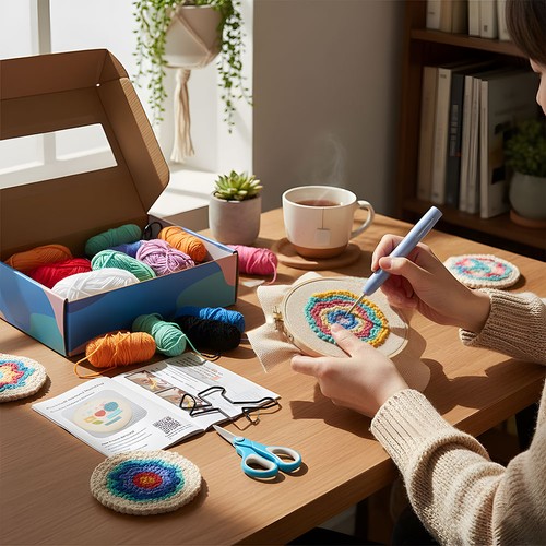 Embroidery punch needle kit - embroidery,