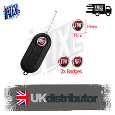 2 X FIAT KEY FOB EMBLEM LOGO