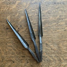 B10-1: 3 Antique Tapered Brace Bits MARSDEN/MARPLES * Carpentry Collectables