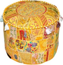 Indian Vintage Patchwork Pouf