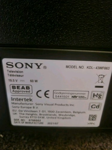 Sony kdl 43wf663 led - sony, kdl-43wf663