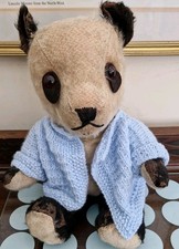 Vintage Antique Chiltern Panda Bear Teddy with Cardigan 15 " approx 