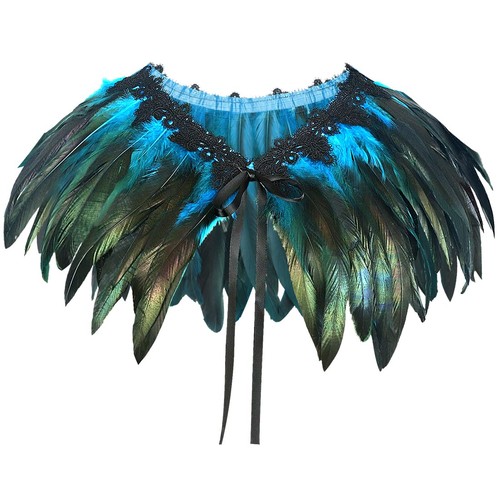 Women black natural feather - natural,