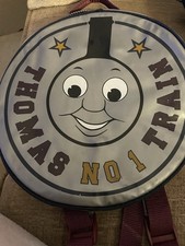 Thomas The Tank Engine 1980s Vintage Plush Kids Backpack Bag VGC