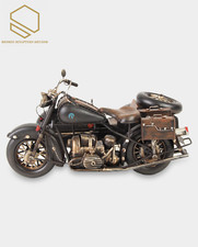 Motorcycle with Sidecar Black