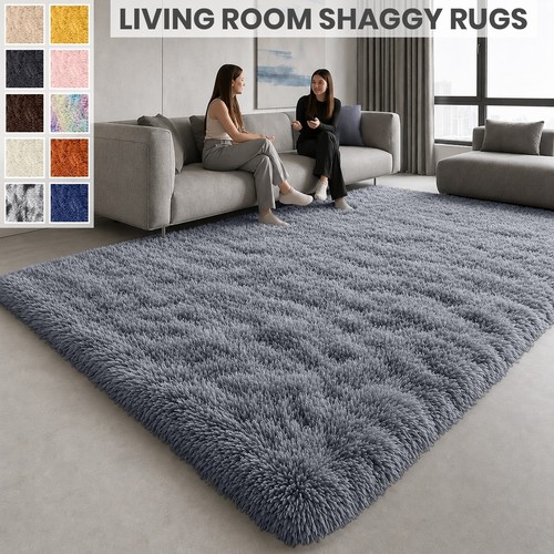 Large shaggy rugs - large, slip