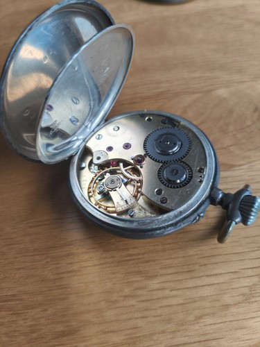 Antique silver pocket watch - silver,