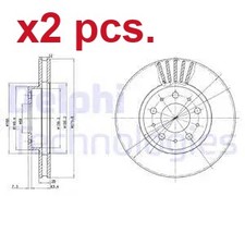 X2 PCS FRONT BRAKE DISC ROTOS