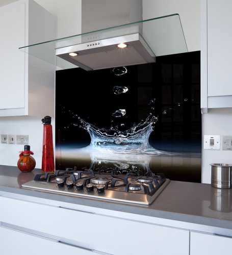 Printed glass kitchen - printed,