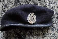 Navy Blue Royal Engineers Beret and Official Issue Cap Badge SIZE 53