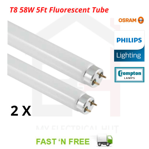 58w 5ft fluorescent - t8, tube