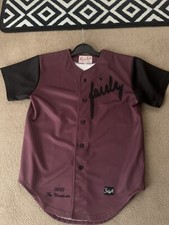 Rare Men’s sik silk baseball jersey M fairly silk 