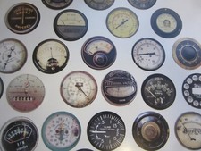 Retro Industrial Dials and Gauges Die Cuts Craft Circles for Scrapbook Steampunk