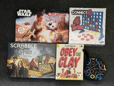 Scrabble, Operation, Connect 4, Tantrix & Obey The Clay Board Game Bundle X 5