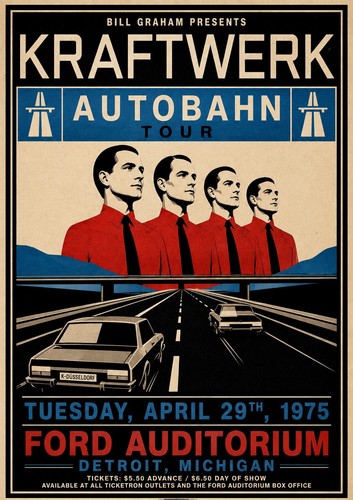 Kraftwerk 1975 ford auditorium - kraftwerk,