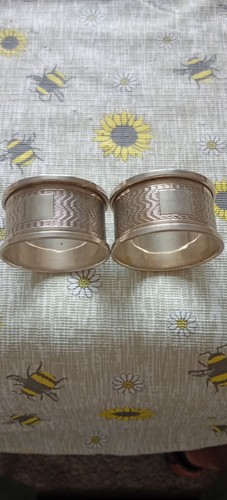Pair decorative silver - of,