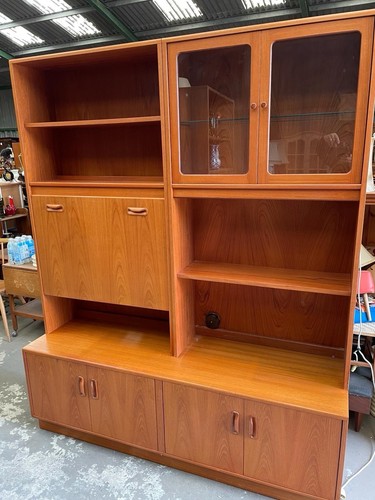 Vintage teak plan wall - teak,