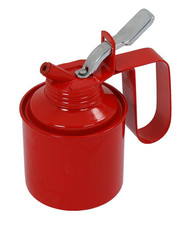 1/2 PINT OIL CAN GARAGE THUMB PUMP LEVER ACTION METAL STEEL WITH FLEXIBLE SPOUT
