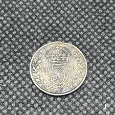 1916 3d Threepence George V Three Pence Silver Collectable Grade