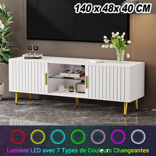 Modern white unit 140cm tv - white,