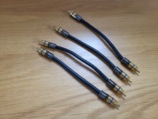 Webro WF100 Black Cable With Gold Plated Connectors - 12cm Length - 4 x Items