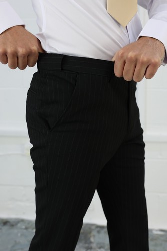 Mens black pinstripe high - mens,