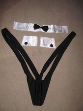 MENS BORAT STYLE BLACK MANKINI