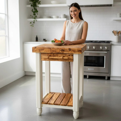 Compact olive wood kitchen - olive,