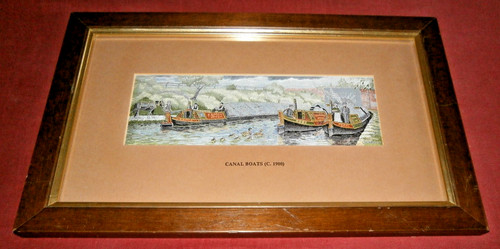 Canal boats cash - boats, (c.1900).