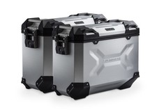 Trax Adv Aluminium Suitcase System Silver Tone. 37/37 L. BMW R 1200 R/RS, R 1250 R/RS.
