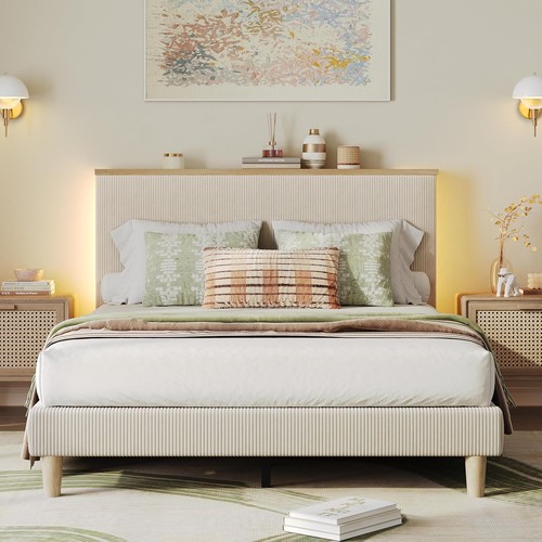 Queen bed frame with storage - queen,