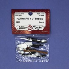 Vintage Fibre Crafts Doll Making Supplies Barbie Sindy Cutlery Kitchen Utensils