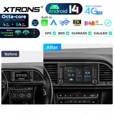 Car Play Android 14 4G Car DVD Stereo GPS Radio Head Unit for Seat Leon 2013-18