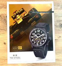 TW STEEL LOTUS RENAULT GP PILOT EDITION - FRAMEABLE CLASSIC WATCH ADVERT