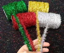 Metallic Mini Tinsel Unwired Lurex Doll Ribbon Tiny Fluffy String Cord Christmas