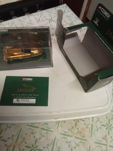 Corgi gold plated jaguar - corgi, gold-plated