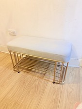 Metal Entryway Bench, Storage