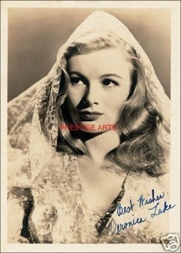 Veronica lake signed photo - veronica,