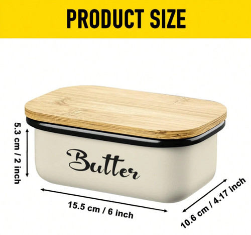 Metal butter dish - metal,