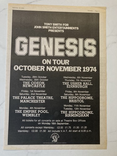 Genesis tour 16 - on, x